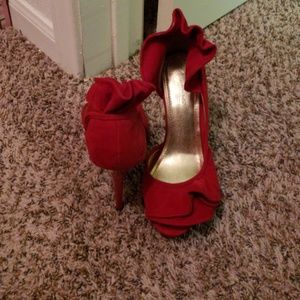 Fire Red Pumps